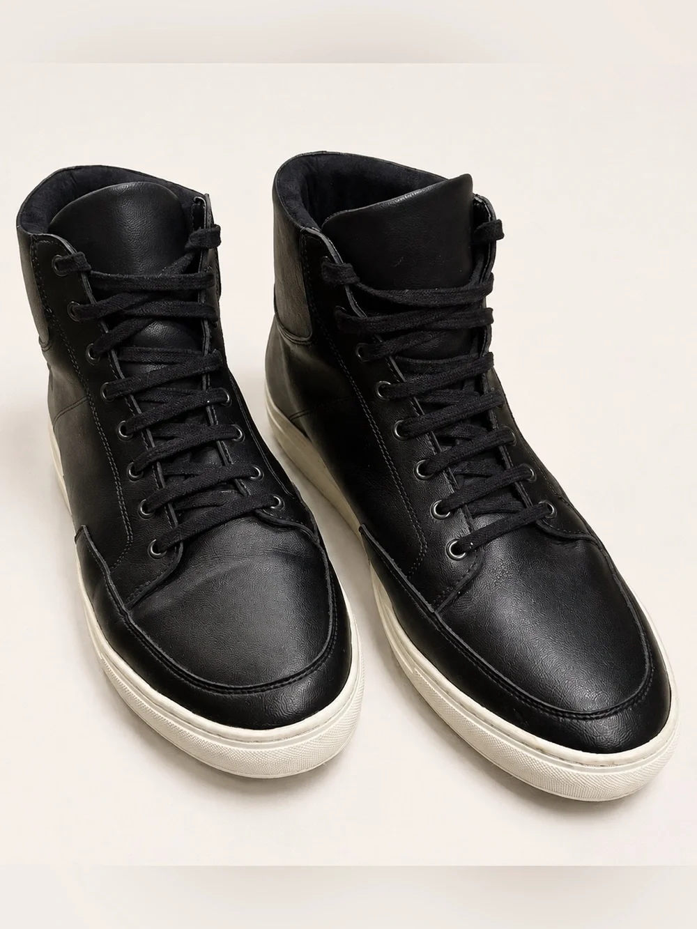 Will’s Vegan Shoes Chicago High-Tops Black Vegan Leather Men’s